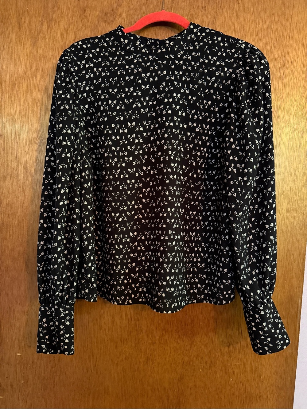 Carolina Belle Black Floral Long-Sleeve Blouse